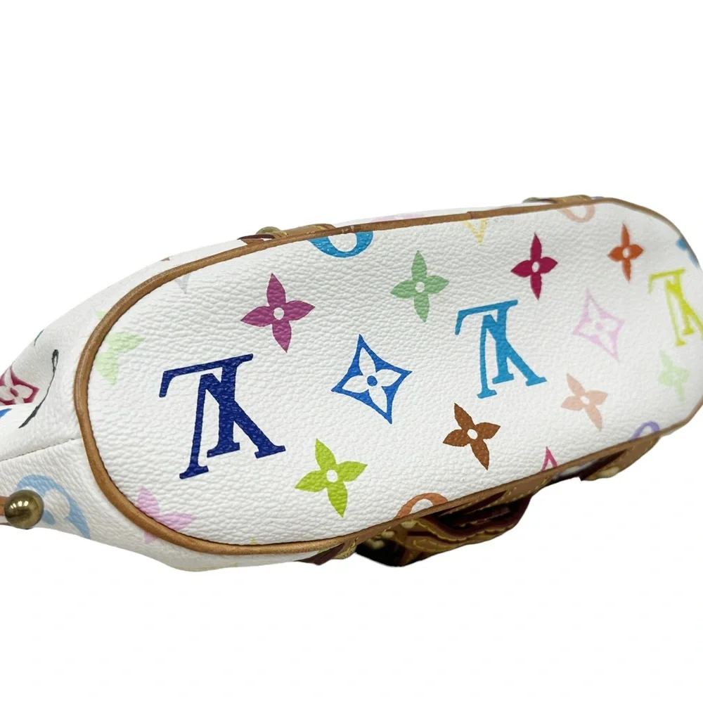 Louis Vuitton Teda PM Top Handle Bag PM Multicolor Canvas Blanc White - Picture 10 of 11